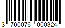 Barcode 3760076000324