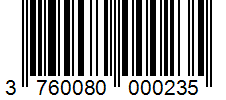 Barcode 3760080000235