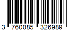 Barcode 3760085326989