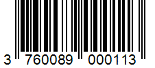 Barcode 3760089000113