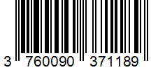 Barcode 3760090371189