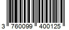 Barcode 3760099400125