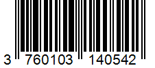 Barcode 3760103140542