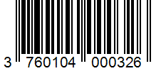 Barcode 3760104000326