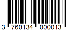 Barcode 3760134000013