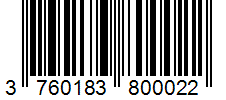 Barcode 3760183800022