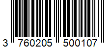 Barcode 3760205500107