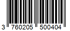Barcode 3760205500404