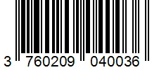 Barcode 3760209040036
