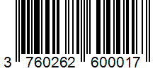 Barcode 3760262600017