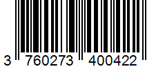 Barcode 3760273400422