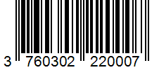 Barcode 3760302220007