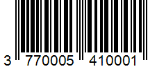 Barcode 3770005410001