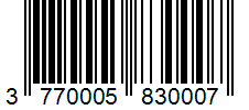 Barcode 3770005830007