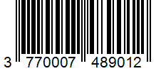 Barcode 3770007489012