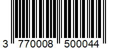 Barcode 3770008500044