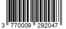 Barcode 3770009292047