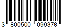 Barcode 3800500099378