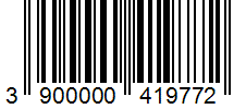 Barcode 3900000419772