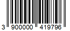 Barcode 3900000419796