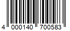 Barcode 4000140700583