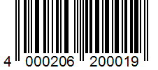 Barcode 4000206200019