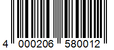 Barcode 4000206580012