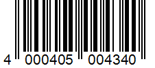 Barcode 4000405004340