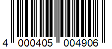 Barcode 4000405004906