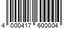 Barcode 4000417600004