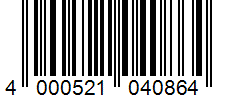 Barcode 4000521040864