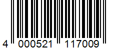 Barcode 4000521117009