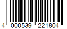 Barcode 4000539221804