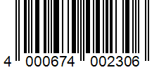 Barcode 4000674002306