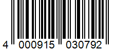 Barcode 4000915030792