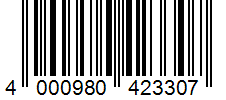 Barcode 4000980423307