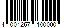 Barcode 4001257160000