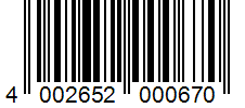 Barcode 4002652000670