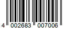 Barcode 4002683007006