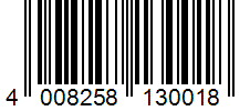 Barcode 4008258130018