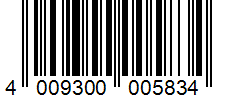 Barcode 4009300005834