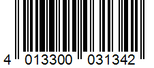 Barcode 4013300031342