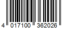 Barcode 4017100362026