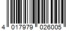 Barcode 4017979026005