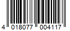 Barcode 4018077004117