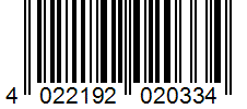 Barcode 4022192020334