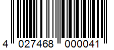Barcode 4027468000041