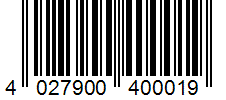 Barcode 4027900400019