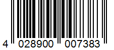Barcode 4028900007383