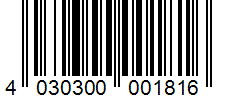 Barcode 4030300001816